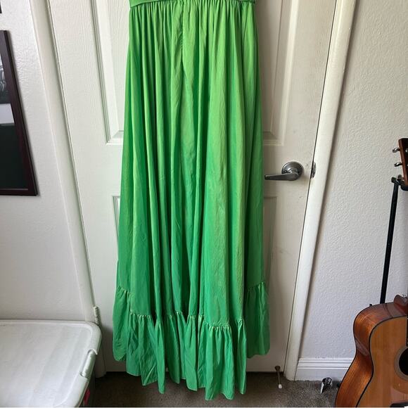 Mac Duggal Asymmetrical Bow One Sleeve Long Dress Green size 6 - Picture 13 of 14